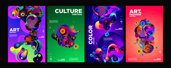 Art, Culture, and Fashion Colorful Illustration Poster. Abstract Illustration for festival, exhibition, event, website, landing page, promotion, flyer, digital and print.