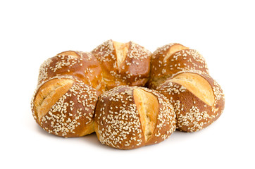 Laugenkranz mit Sesam