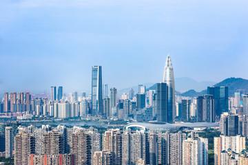 Obraz premium Cityscape of Nanshan District, Shenzhen, Guangdong, China