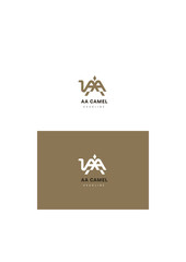 AA camel company logo template.