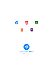 Analytics corp company logo template.