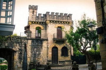 buildings, houses and architecture of hondarribia, basque country, spain