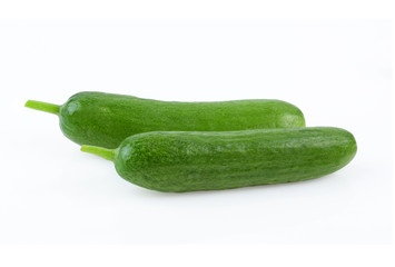 Fresh  cucumber isolated on white background