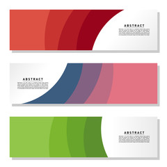 Obraz na płótnie Canvas Modern abstract Banner set. Cool gradient shapes composition. Eps10 vector. Abstract Background Template Vector