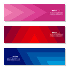 Modern abstract Banner set. Cool gradient shapes composition. Eps10 vector. Abstract Background Template Vector
