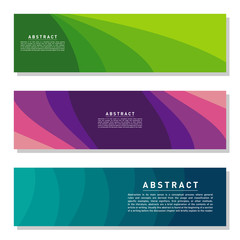 Fototapeta premium Modern abstract Banner set. Cool gradient shapes composition. Eps10 vector. Abstract Background Template Vector
