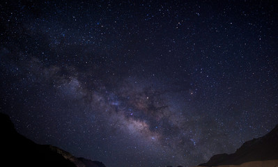 Milkyway night sky with twinkling stars 