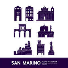 Obraz premium San Marino travel destination grand vector illustration.