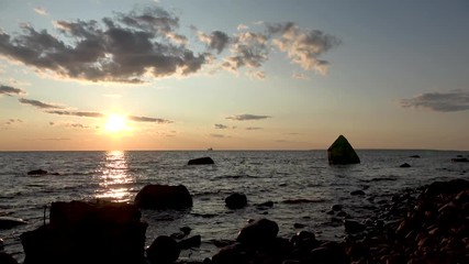 Sunset at the baltic sea