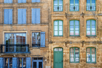 facade of the village of Montmédy, Lorraine