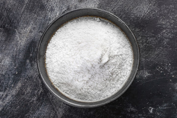 Bowl of white salt