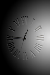 White clock with Roman numerals