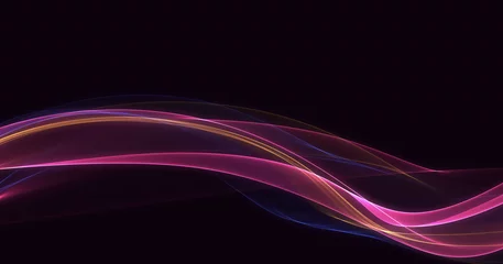 Foto op Plexiglas Abstracte golf kleurrijke, soepele, vloeiende neongolfachtergrond