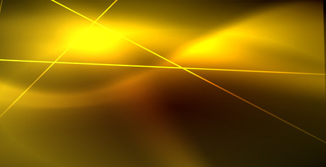 Neon glowing wave, magic energy and light motion background