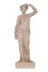 Sculpture of the ancient Greek god Ceres isolat.