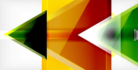 Glossy shiny triangles background