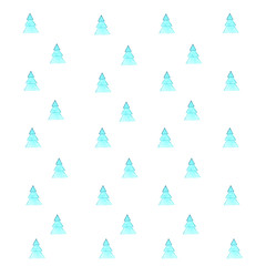 Obraz premium Blue christmas tree watercolor illustration pattern isolated