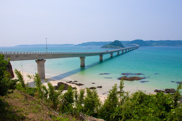 Obraz premium Tsunoshima Bridge in Shimonoseki, Yamaguchi, Japan