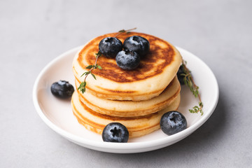 pancake with blue berry food background