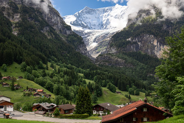 Fototapeta na wymiar Klein Fiescherhorn Peak, Grindelwald, Switzerland