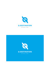 Q destination company logo template.