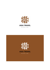 Asia travel company logo template.