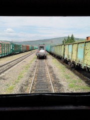 Obraz premium train on the railway