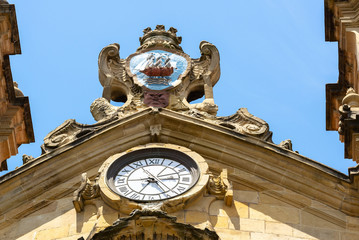 Detail of the facade of Santa Maria del Coro Church, Donostia-San Sebastian, Spain