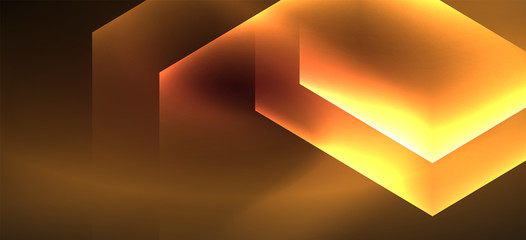 Neon shiny color lines background. Abstract colorful web template Geometric modern technology concept.