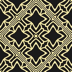 Modern golden art deco seamless vintage wallpaper pattern. Geometric decorative background
