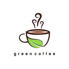 coffee logo concept dentity for Restaurant, Cafe, Royalty, Boutique, Heraldic, and other vector illustration