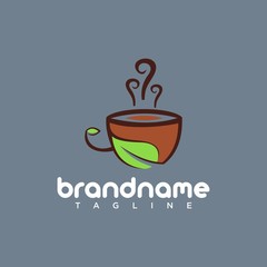 coffee logo concept dentity for Restaurant, Cafe, Royalty, Boutique, Heraldic, and other vector illustration