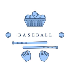 Gloves, balls, baseball bats. Baseball equipment.