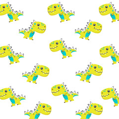 Fototapeta premium Cute baby boy dinosaur background