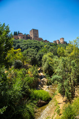 Vue de l'Alhambra de la ville de Grana