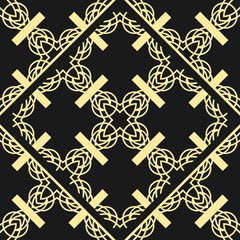 Modern golden art deco seamless vintage wallpaper pattern. Geometric decorative background