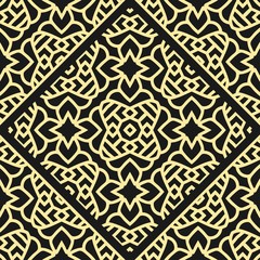 Modern golden art deco seamless vintage wallpaper pattern. Geometric decorative background