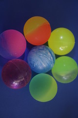 colorful balls on white background