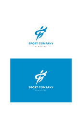 Run sport company logo template.