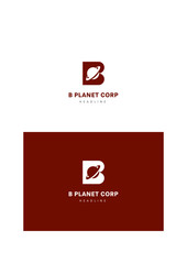 B planet corp logo template.