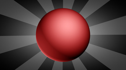 Abstract background with red ball.