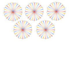 Fireworks on white background