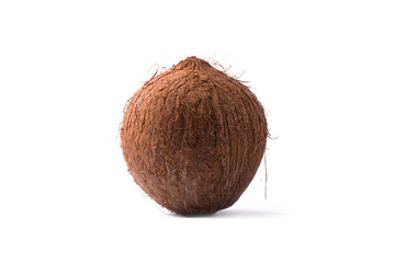 coconut isolated on white background with clipping path. Perfectly retouched. ready-to-use food...