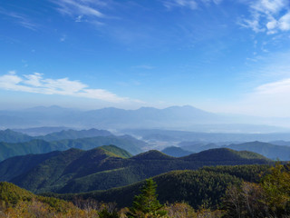 Fototapeta premium 美ヶ原高原の眺望（長野県上田市）,utsukushigahara,ueda city,nagano pref,japan