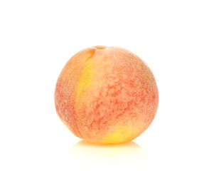 Peach  fruit on white background.