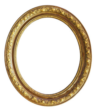 Vintage golden round frame