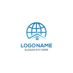 Global home logo design template