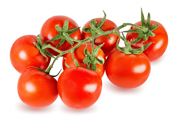 Fresh tomato isolated on white background with clipping path