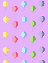 Colorful of balloon vertical wallpaper-Purple