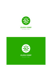 Click corp company logo template.